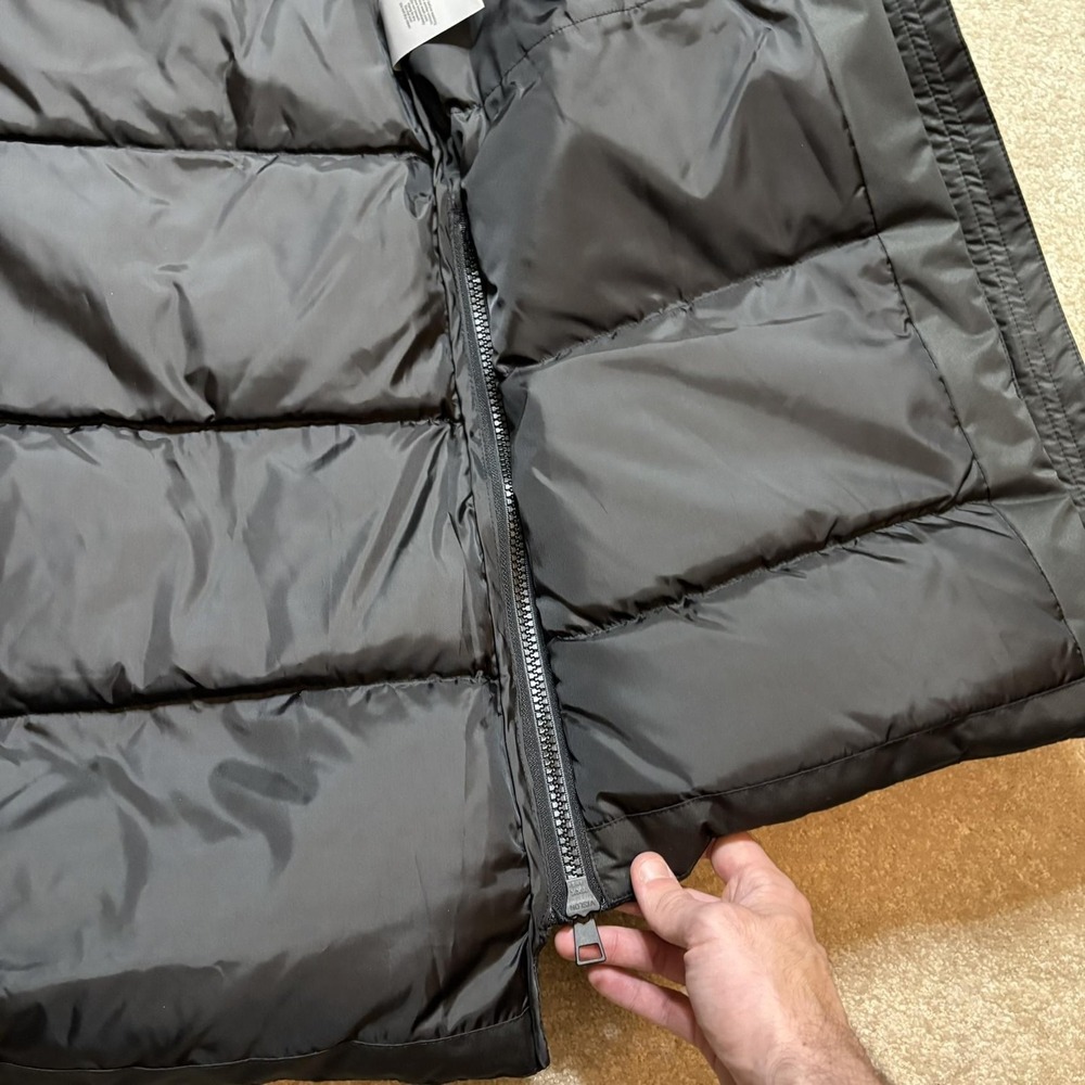 Mondetta MPG 650 Down Parka Jacket Mens Medium Black Long Hooded Puffer Coat - Picture 15 of 15